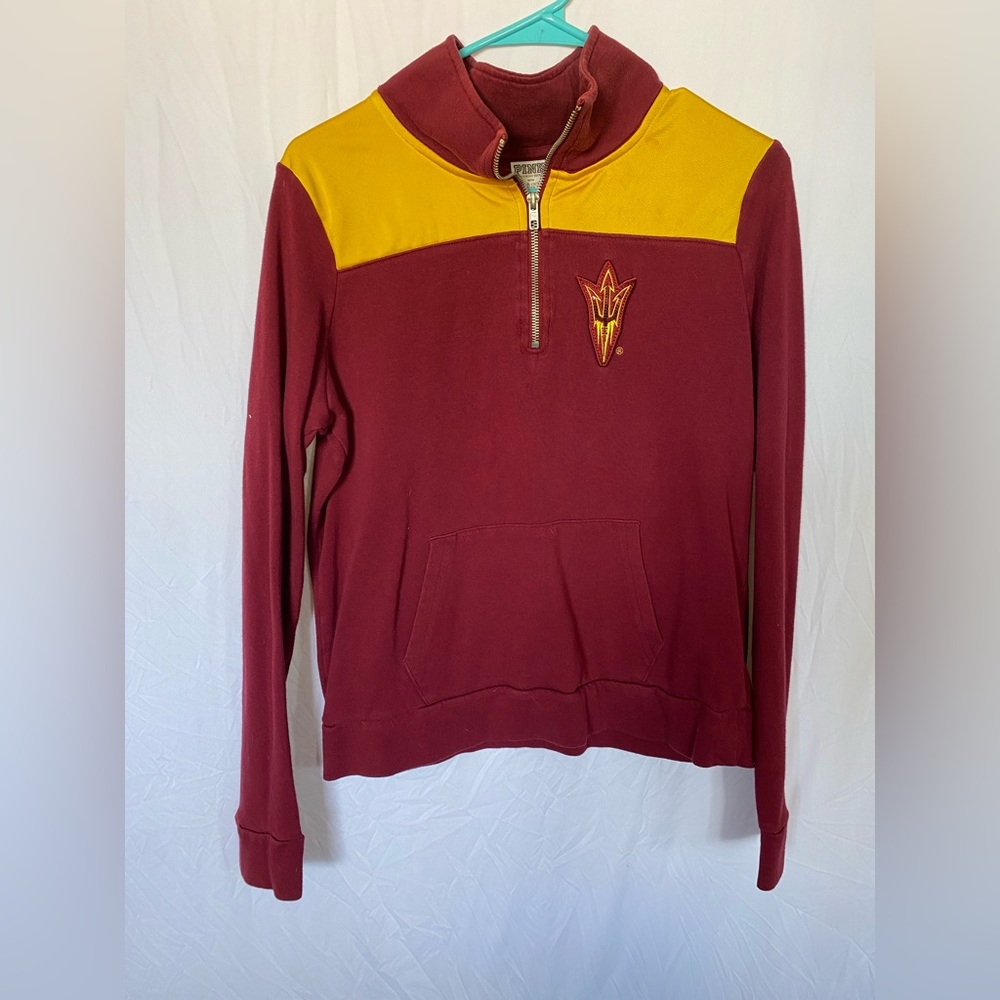 Pink Sun Devil quarter zip
